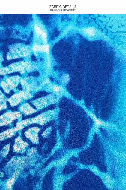 AQUA DREAMS - Triangle Halter Top & Scrunch Up Mini Skirt • Multicolor