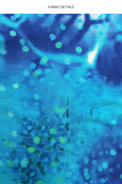 AQUA DREAMS - Crop Top & Adjustable Shirred Maxi Skirt  • Multicolor