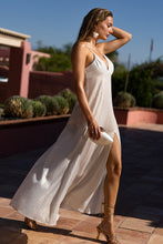 CELESTIAL TIDES - Bralette Side Slit Maxi Dress • Gold