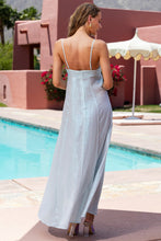 CELESTIAL TIDES - Bralette Side Slit Maxi Dress • Celestial Blue