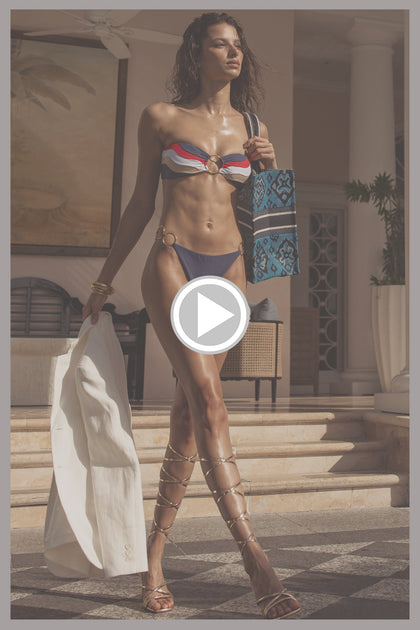 AMERICAN ICON - Waves Ring Bandeau Top & Ring Brazilian Bottom • Multicolor