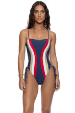 AMERICAN ICON - Waves Square Neck Laced Up One Piece  • Multicolor