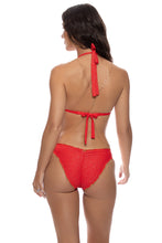 SUNKISS GLOW - Triangle Halter Top & Seamless Full Ruched Back Bottom • Red