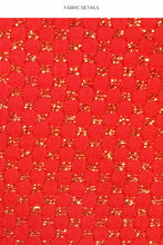 SUNKISS GLOW - Double Luli Ring Bandeau Crop Top & Scrunch Up Mini Skirt • Red