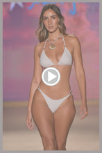 SUNKISS GLOW - Ring Seamless Triangle Top & Strap Ring Thong Bottom • White Runway