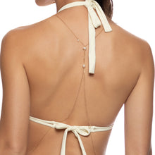 WHITE SANDS - Luxe Stitch Triangle Halter Top