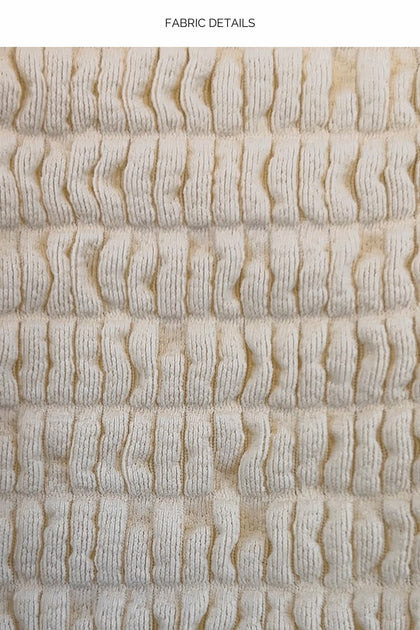 WHITE SANDS - Luxe Stitch V-neck One Piece Bodysuit • Ivory