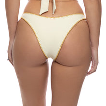 WHITE SANDS - Luxe Stitch High Leg Brazilian Bottom