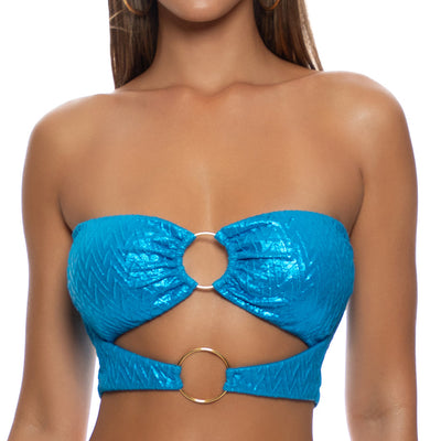 LIQUID VOLTAGE - Double Loop Bandeau Crop Top