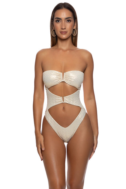 LIQUID VOLTAGE - Cut Out One Piece • Gold