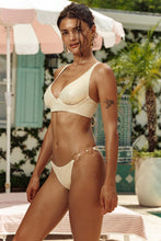 LIQUID VOLTAGE - Underwire Plunge Top & Ring Brazilian Bottom • Gold