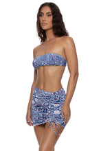 AMERICANA VIBES - Luxe Stitch Free Form Bandeau Top & Scrunched Up Mini Skirt • Multicolor