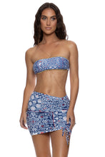 AMERICANA VIBES - Luxe Stitch Free Form Bandeau Top & Scrunched Up Mini Skirt • Multicolor