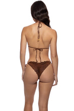NATURAL HABITAT - Triangle Top & Seamless Ruched Back Brazilian Tie Side Bottom • Brown Influencer