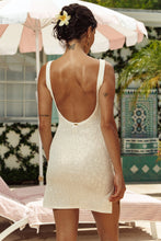 SUNLIT OASIS - Bodycon Tank Mini Dress • Cream