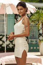 SUNLIT OASIS - Bodycon Tank Mini Dress • Cream