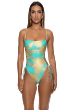 SAVAGE ESSENCE - Square Neck Laced Up One Piece • Multicolor