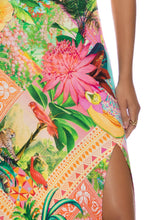 OPULENT EDEN - Cap Sleeve Long Dress • Multicolor