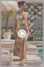 OPULENT EDEN - Cap Sleeve Long Dress • Multicolor