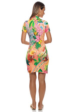 OPULENT EDEN - Short Sleeve Blouse Dress • Multicolor