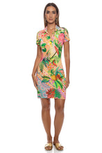 OPULENT EDEN - Short Sleeve Blouse Dress • Multicolor