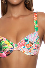 OPULENT EDEN - Wide Strap Ruched Underwire Top & Seamless Full Ruched Back Bottom • Multicolor