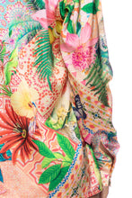 OPULENT EDEN - Blouse & Luxe Stitch High Leg Brazilian Bottom • Multicolor