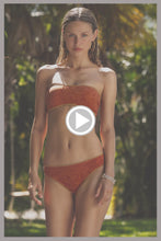 BUNGALOW BABE - Luxe Stitch Free Form Removable Strap Bandeau Top & Luxe Stitch Seamless Full Ruched Back Bottom • Brown