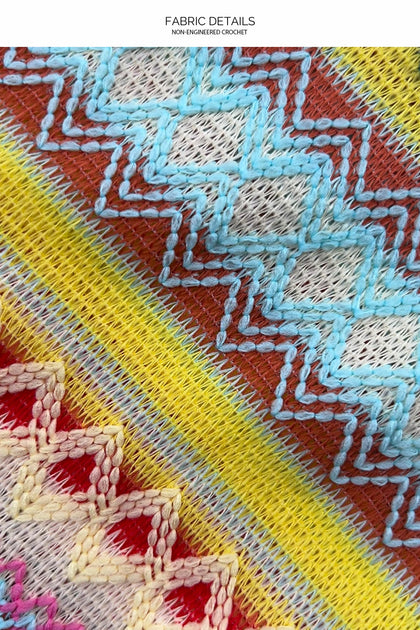 HIGH NOON HEAT - Drawstring Peek A Boo Maxi Dress • Multicolor