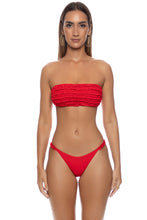 SWEET LOVE - Free Form Bandeau Top & Moderate Bottom • Red