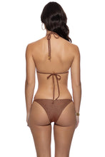TOASTED GLOW - Ring Strap Triangle Top & Ring Brazilian Bottom • Brown | Gold