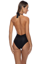 BARE INTENTIONS - Deep V Cinched Buckle One Piece • Black