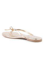 SHOES - Bow Detail Sandal • Gold