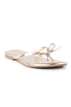 SHOES - Bow Detail Sandal • Gold