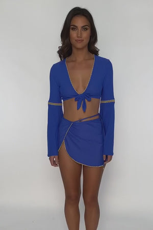 LULI CHIC - Tie Side Wrap Skirt