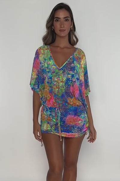 DECO GARDENS - Cabana V Neck Dress