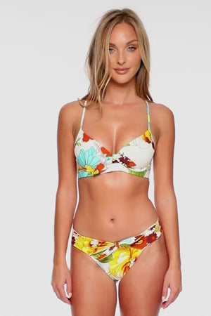 SUN KISSED - Tie Front Brazilian Ruched Bottom