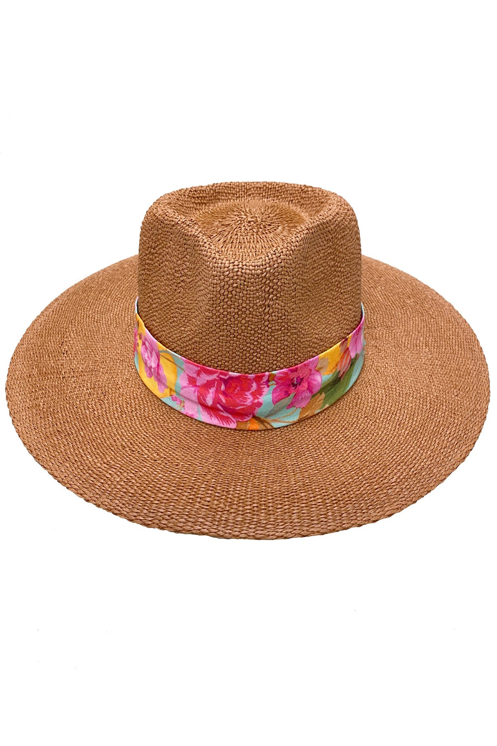 LULI HAT - Limoncello Wide Brim Fedora  • Tan Aqua