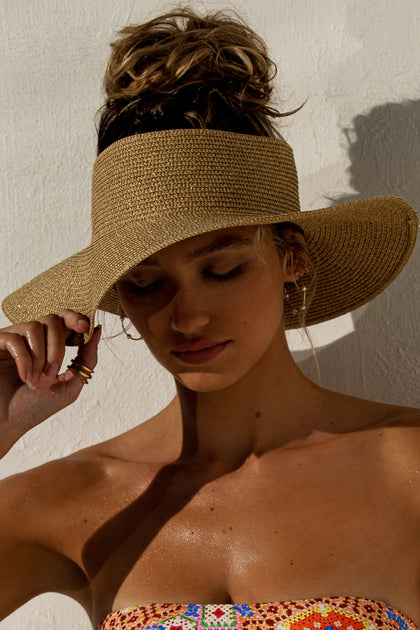 LULI HAT - Gold Shimmer Visor • Gold Shimmer