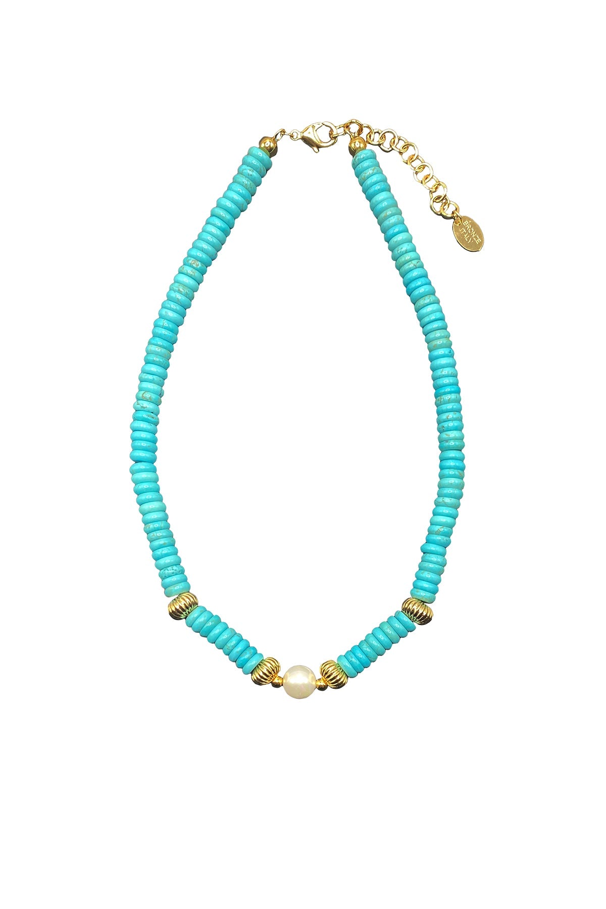 aqua beaded necklace