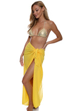 LULI FAMA - Georgette Long Pareo • Yellow