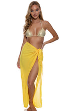 LULI FAMA - Georgette Long Pareo • Yellow