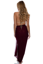 LULI FAMA - Georgette Long Pareo • Burgundy