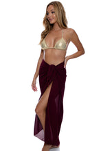 LULI FAMA - Georgette Long Pareo • Burgundy