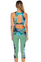 MOJITO - Inner Top Racer Back Overlay Tank Top & Pintucked Side Capri Legging • Multicolor