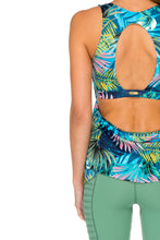 MOJITO - Inner Top Racer Back Overlay Tank Top & Pintucked Side Capri Legging • Multicolor