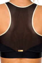 BARACOA - Elastic Band Sports Bra Top & Gold Cut Out Capri • Black Gold