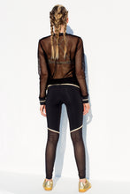 WARRIOR SPIRIT - Fishnet Bomber Jacket & Gold Trimmed Legging • Black Gold