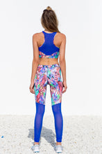 GORGEOUS CHAOS - Elastic Band Sports Bra & Mesh Cut Out Legging • Multicolor