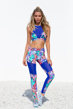 GORGEOUS CHAOS - Elastic Band Sports Bra & Mesh Cut Out Legging • Multicolor